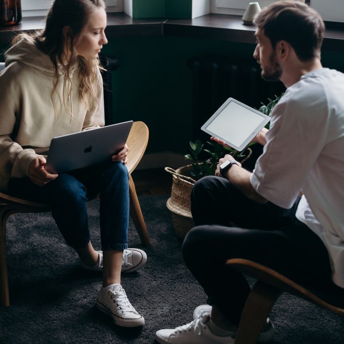 Couple at work